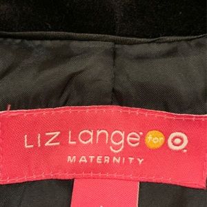 Black velvet maternity jacket